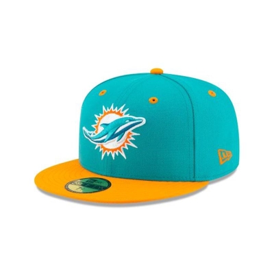 Miami Dolphins Gorra | New Era NFL 2tone 59fifty Fitted Cap Mexico - Azules